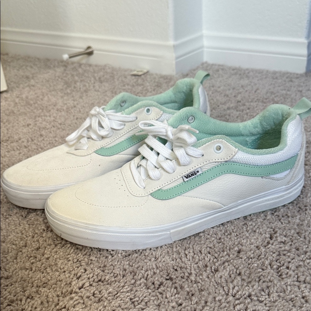 Vans Mint and White Casual Sneakers